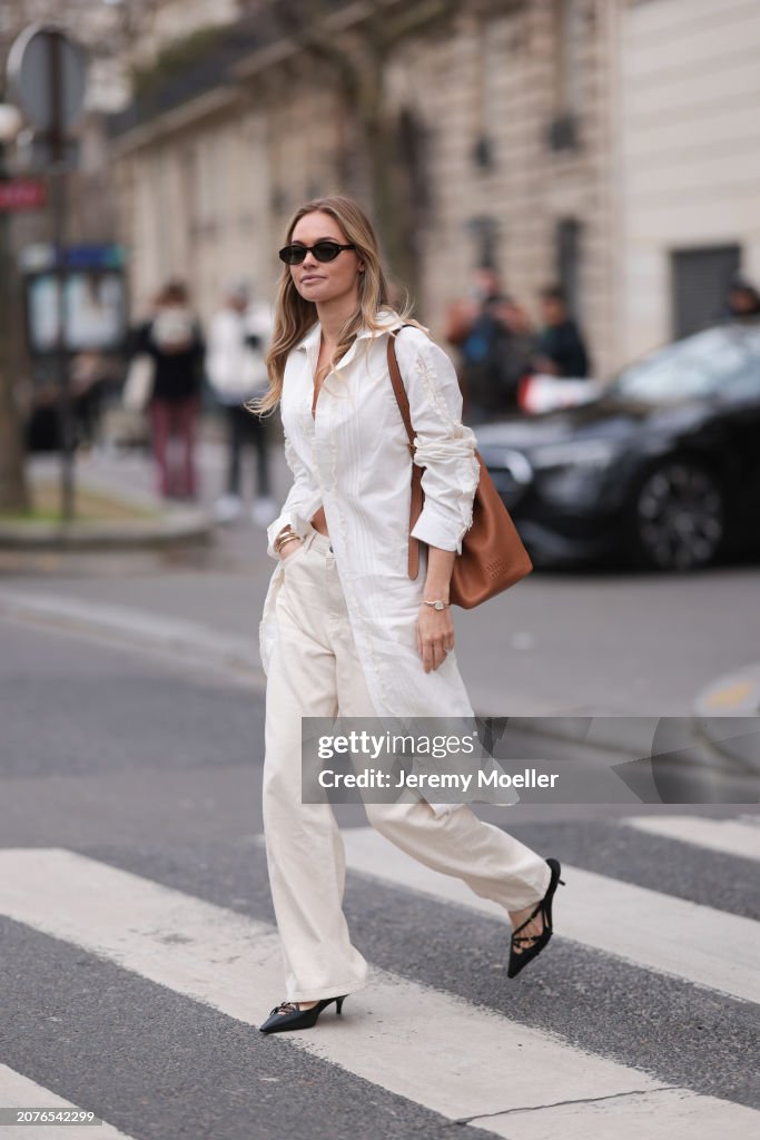 Street Style - Paris Fashion Week - Womenswear Fall/Winter 2024/2025 - Day Nine