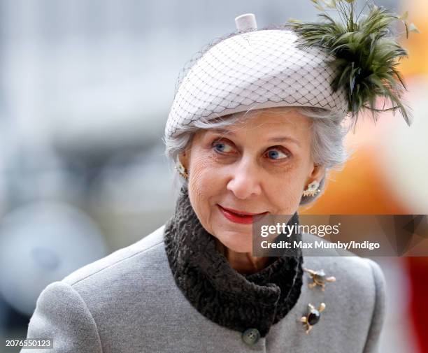 Birgitte, Duchess of Gloucester attends the 2024 Commonwealth Day Service at Westminster Abbey on March 11, 2024 in London, England. The Commonwealth...