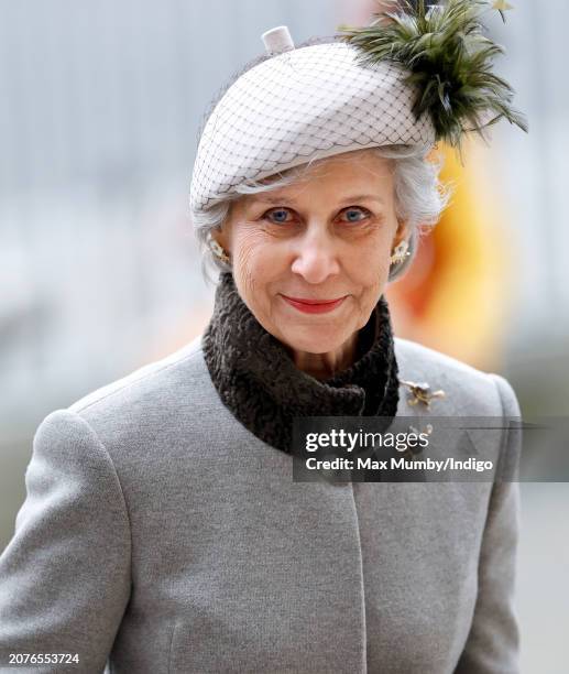 Birgitte, Duchess of Gloucester attends the 2024 Commonwealth Day Service at Westminster Abbey on March 11, 2024 in London, England. The Commonwealth...