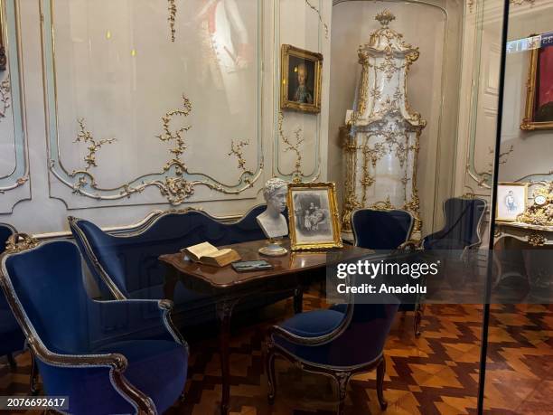 An interior view from the museum part of Schonbrunn Palace, the summer palace of the Habsburg Dynasty, which ruled various countries of Europe for...