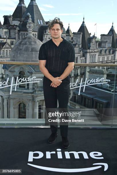Billy Magnussen attends the "Road House" photocall at Corinthia London on March 14, 2024 in London, England.