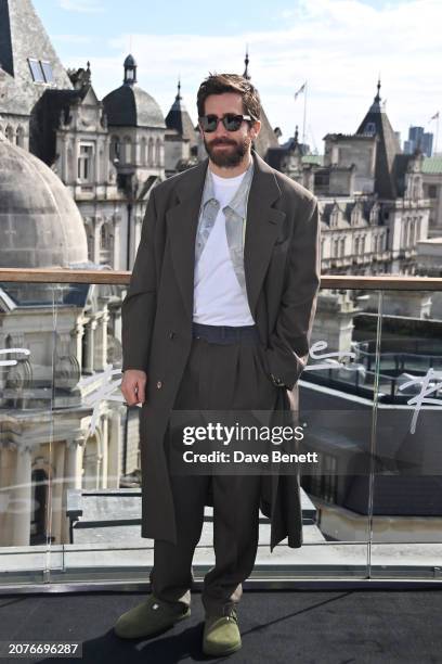 Jake Gyllenhaal attends the "Road House" photocall at Corinthia London on March 14, 2024 in London, England.