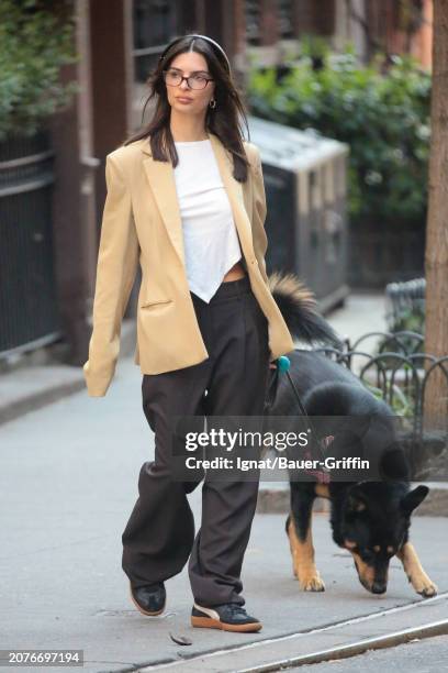 Emily Ratajkowski is seen on March 14, 2024 in New York City.