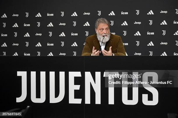 Stefano Braghin during a Juventus Women Press Conference at Juventus Center Vinovo on March 14, 2024 in Vinovo, Italy.