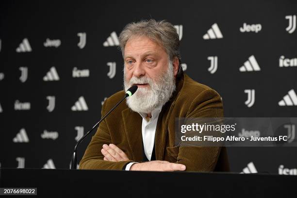 Stefano Braghin during a Juventus Women Press Conference at Juventus Center Vinovo on March 14, 2024 in Vinovo, Italy.