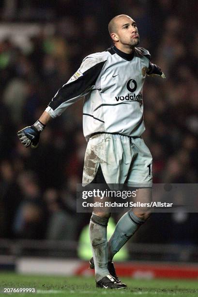 February 11: Tim Howard of Manchester United during the Premier League match between Manchester United and Middlesbrough at Old Trafford on February...