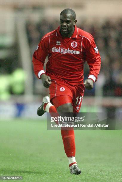 January 3: Michael Ricketts of Middlesbrough running during the Fa Cup 3rd Round match between Middlesbrough and Notts County at Riverside Stadium on...