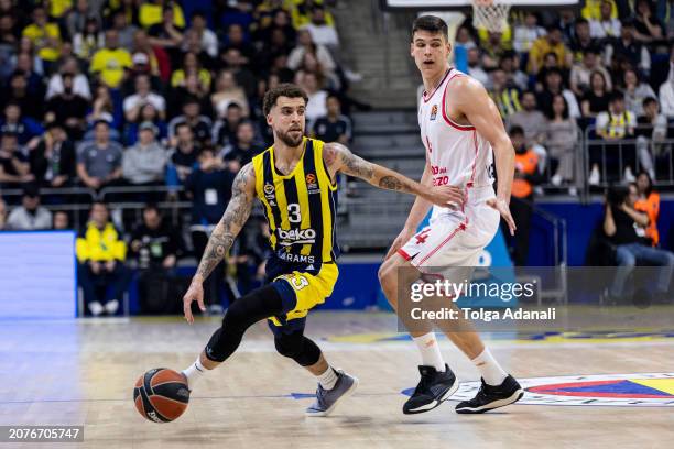 Scottie Wilbekin, #3 of Fenerbahce Beko Istanbul in action during the Turkish Airlines EuroLeague Regular Season Round 29 match between Fenerbahce...