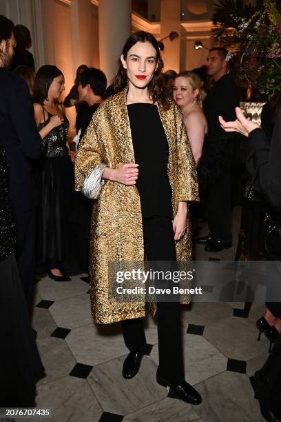 Alexa Chung attends the launch of Chioma Nnadi's first issue of British Vogue as Head of Editorial Content at Ladbroke Hall on March 14, 2024 in...