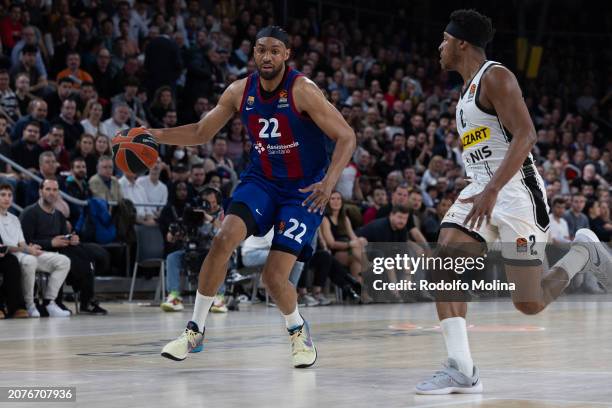 Jabari Parker, #22 of FC Barcelona in action during the Turkish Airlines EuroLeague Regular Season Round 29 match between FC Barcelona and Partizan...