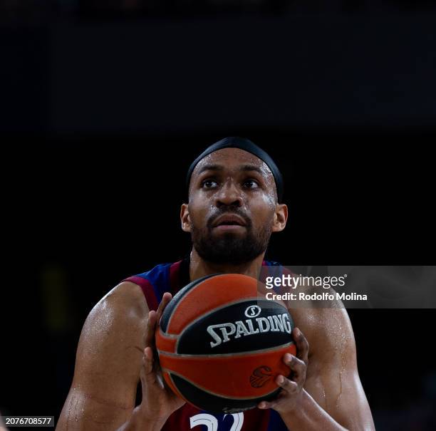 Jabari Parker, #22 of FC Barcelona in action during the Turkish Airlines EuroLeague Regular Season Round 29 match between FC Barcelona and Partizan...