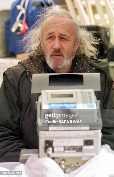 Spanish director Montxo Armendariz pictured 12 November 2000 in the Spanish northern village of Villanueva de Arce, region of Navarra, during the...