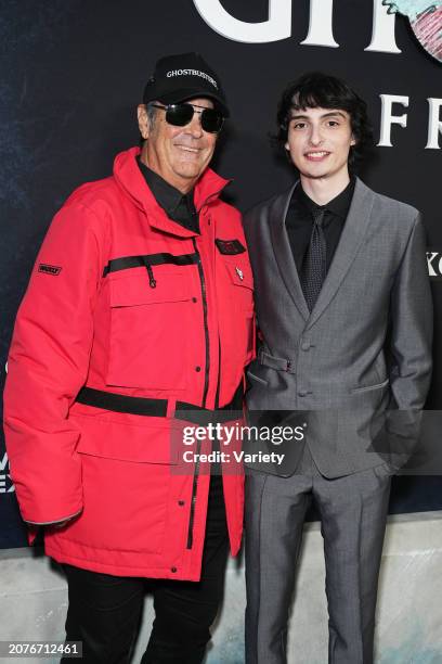 Dan Aykroyd and Finn Wolfhard at the world premire of "Ghostbusters: Frozen Empire" held at AMC Lincoln Square New York on March 14, 2024 in New York...