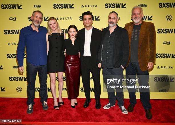 Allon Reich, Kirsten Dunst, Cailee Spaeny, Wagner Moura, Alex Garland and Gregory Goodman at the premiere of "Civil War" as part of SXSW 2024...