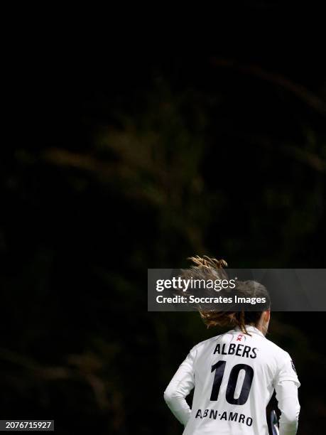 Felice Albers of Amsterdam Dames 1 during the Hoofdklasse Women match between Pinoke Women 1 v Amsterdam Women 1 at the Amsterdamse Bos on March 14,...