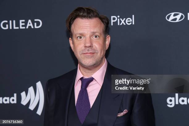 Jason Sudeikis at the 35th Annual GLAAD Media Awards held at the Beverly Hilton Hotel on March 14, 2024 in Beverly Hills, California.