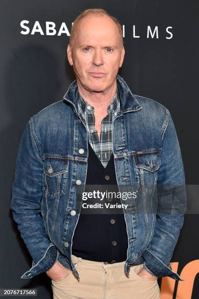 Michael Keaton at the special screening of "Knox Goes Away" held at The Academy Museum of Motion Pictures on March 14, 2024 in Los Angeles,...