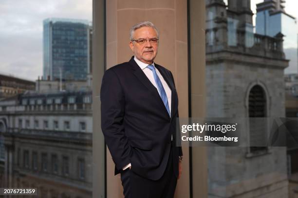 Christos Megalou, chief executive officer of Piraeus Bank SA, following a Bloomberg Television interview in London, UK, on Friday, March 15, 2024....