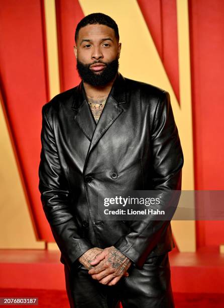 Odell Beckham Jr. Attends the 2024 Vanity Fair Oscar Party Hosted By Radhika Jones at Wallis Annenberg Center for the Performing Arts on March 10,...