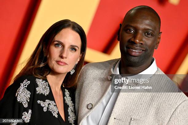 Helene Sy and Omar Sy attend the 2024 Vanity Fair Oscar Party Hosted By Radhika Jones at Wallis Annenberg Center for the Performing Arts on March 10,...