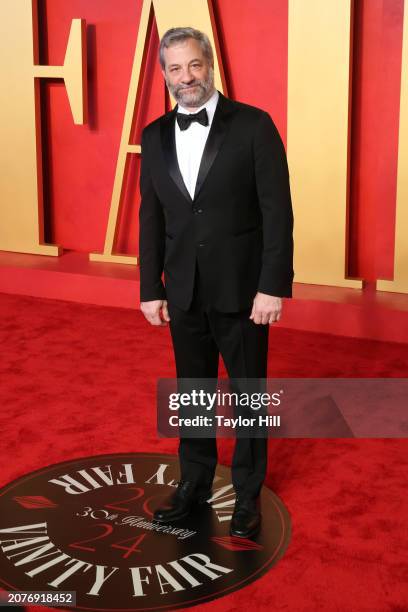 Judd Apatow attends the 2024 Vanity Fair Oscar Party hosted by Radhika Jones at Wallis Annenberg Center for the Performing Arts on March 10, 2024 in...