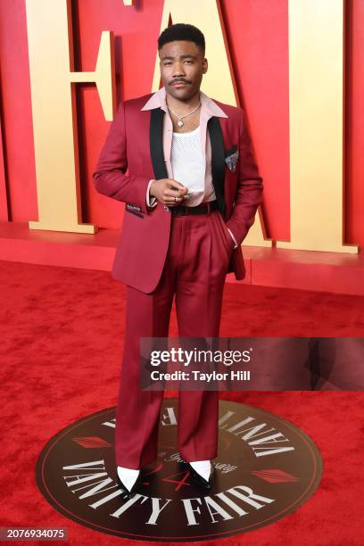 Donald Glover attends the 2024 Vanity Fair Oscar Party hosted by Radhika Jones at Wallis Annenberg Center for the Performing Arts on March 10, 2024...