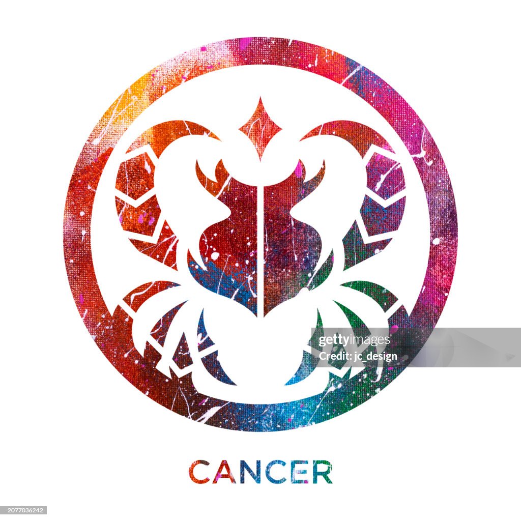 Cancer Rising Symbol Cancer Colorful Zodiac Symbol High-Res Vector Graphic - Getty Images