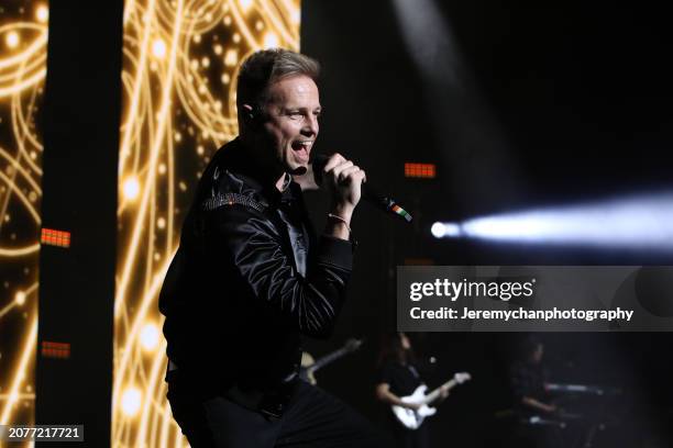 Nicky Byrne of Westlife performs at Meridian Hall on March 11, 2024 in Toronto, Ontario.