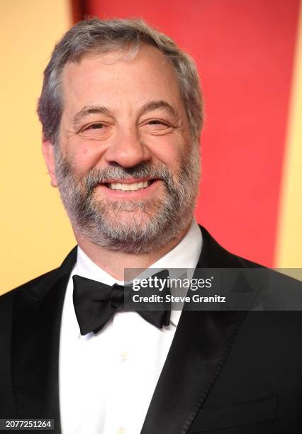 Judd Apatow arrives at the 2024 Vanity Fair Oscar Party Hosted By Radhika Jones at Wallis Annenberg Center for the Performing Arts on March 10, 2024...