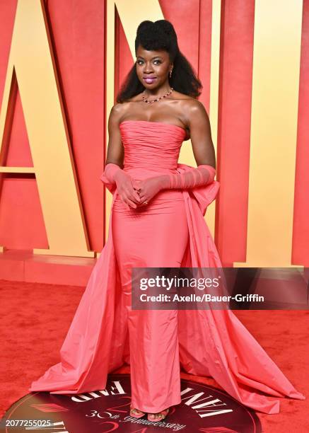 Danai Gurira attends the 2024 Vanity Fair Oscar Party hosted by Radhika Jones at Wallis Annenberg Center for the Performing Arts on March 10, 2024 in...