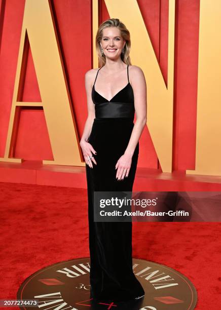 Meghann Fahy attends the 2024 Vanity Fair Oscar Party hosted by Radhika Jones at Wallis Annenberg Center for the Performing Arts on March 10, 2024 in...