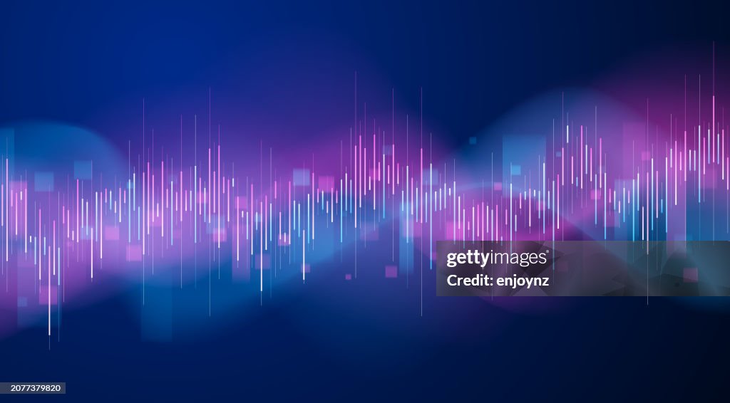 Vettore grafico del mercato azionario digitale della criptovaluta