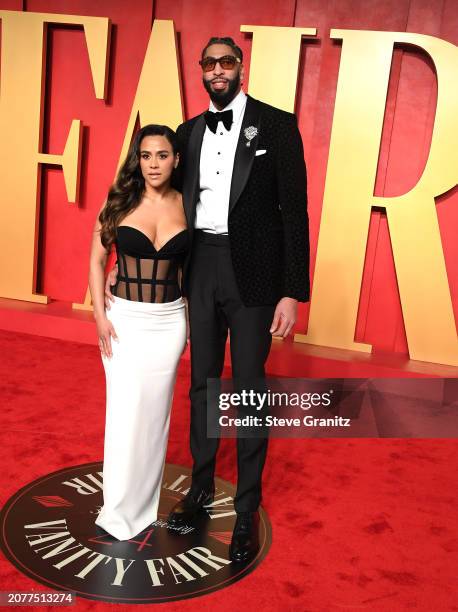 Anthony Davis and Marlen Davis arrives at the 2024 Vanity Fair Oscar Party Hosted By Radhika Jones at Wallis Annenberg Center for the Performing Arts...