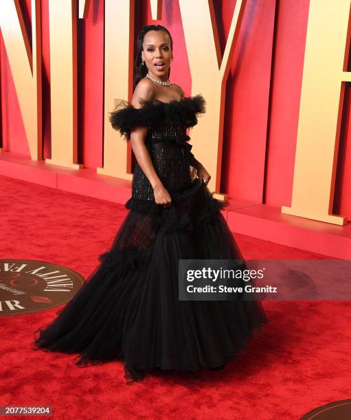 Kerry Washington arrives at the 2024 Vanity Fair Oscar Party Hosted By Radhika Jones at Wallis Annenberg Center for the Performing Arts on March 10,...
