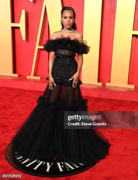 Kerry Washington arrives at the 2024 Vanity Fair Oscar Party Hosted By Radhika Jones at Wallis Annenberg Center for the Performing Arts on March 10,...