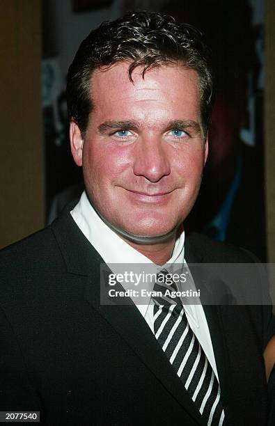 Opera Singer Michael Amante poses in the press room at the Annual Songwriters Hall of Fame Awards ceremony and dinner at the Marriott Marquis June...