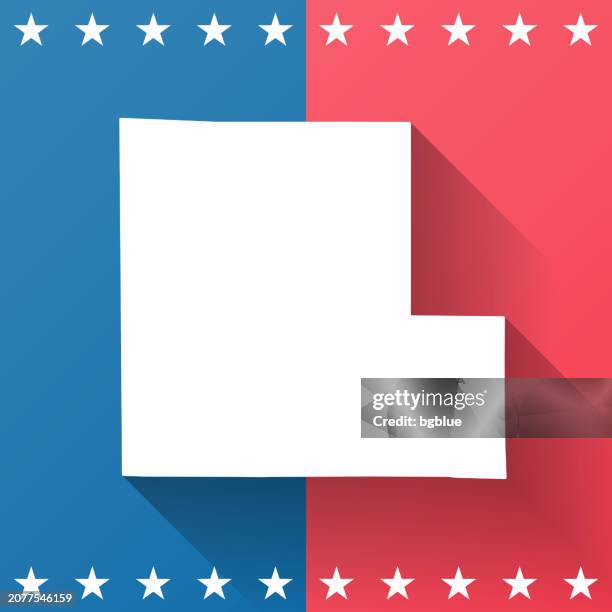 isanti county, minnesota. map on blue and red background - cambridge stock illustrations