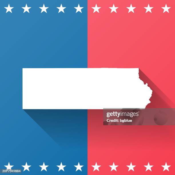 beaver county, utah. map on blue and red background - beaver stock illustrations