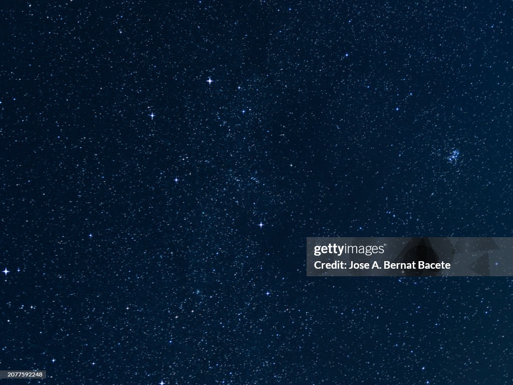 Clean Rid Stars Full Frame Of Clean Night Sky With Many Bright Stars And Constellations ...