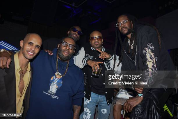Cole Brown, Killer Mike, Jermaine Dupri and 2 Chainz attend Magic City: An American Fantasy premiere afterparty at Mayfair on March 11, 2024 in...