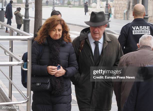 The former deputy minister of Economy and Employment, Begoña Hernandez, on her arrival at the trial for the 'La Perla Negra' case, at the Provincial...