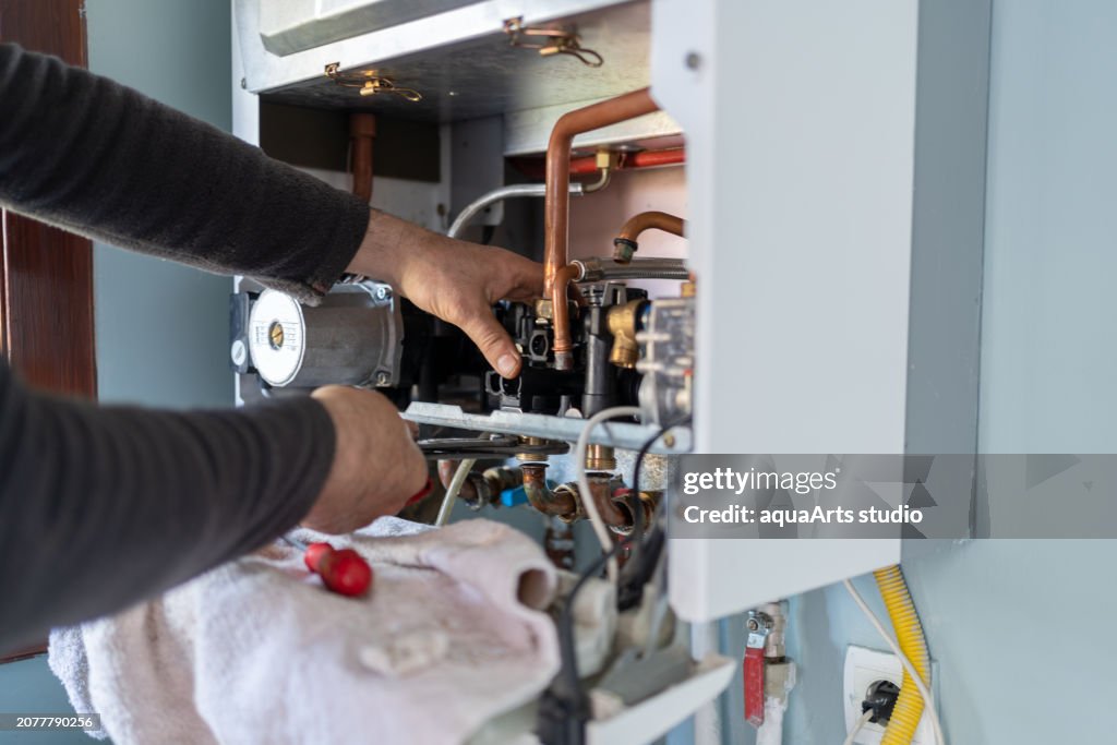 Gas Heating Boiler Service At Home