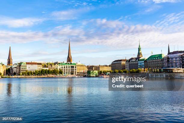 binnenalster in hamburg - see binnenalster stock-fotos und bilder