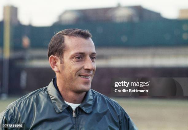 Former Chicago Bears' player Bobby Joe Green , now an NFL punter, during practice at Wrigley Field, Chicago, November 15th 1967.