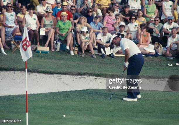 American golfer Don January competing in the Masters golf tournament in Augusta, Georgia, April 1968.