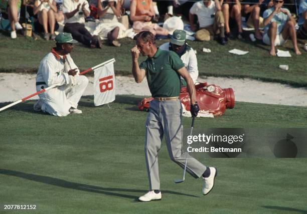 Australian golfer Bruce Devlin in action during the Masters golf tournament in Augusta, Georgia, April 1968.