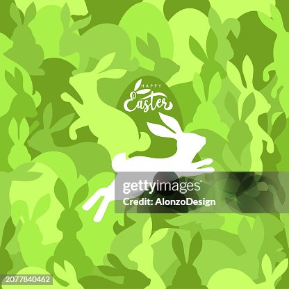Easter Rabbits Seamless Pattern. Easter Rabbits Seamless Pattern.