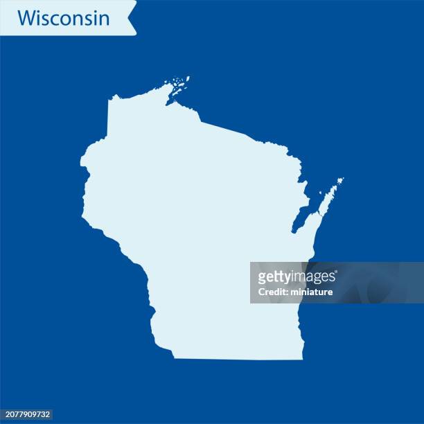 wisconsin map - file wisconsin pole of inaccessibility.png stock illustrations
