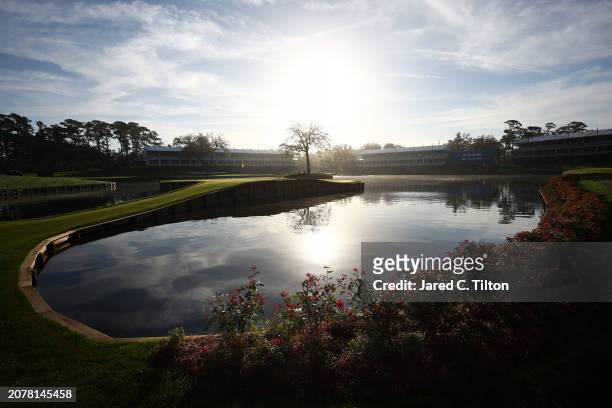 General view of the 17th hole prior to THE PLAYERS Championship on the Stadium Course at TPC Sawgrass on March 12, 2024 in Ponte Vedra Beach, Florida.