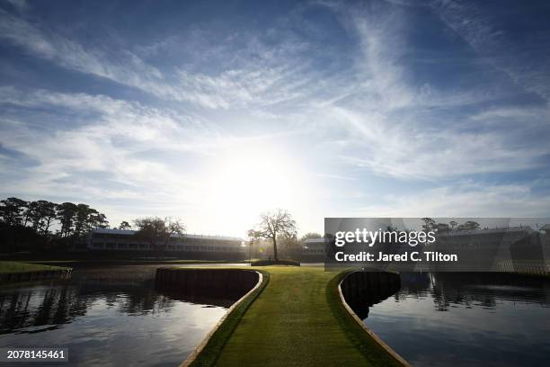 General view of the 17th hole prior to THE PLAYERS Championship on the Stadium Course at TPC Sawgrass on March 12, 2024 in Ponte Vedra Beach, Florida.